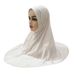 Pinless hijab Islamic hijab Muslim instant hijab khimar pull on hijab White